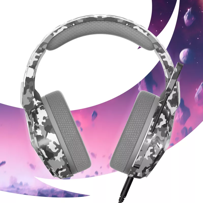 Oniverse Gaming-Headset Nebula - Urban Camo (Multiplattform), Kabelgebunden, 20 - 20000 Hz, Gaming, 356 g, Headset, Tarnmuster
