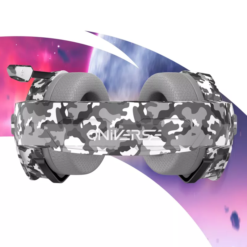 Oniverse Gaming-Headset Nebula - Urban Camo (Multiplattform), Kabelgebunden, 20 - 20000 Hz, Gaming, 356 g, Headset, Tarnmuster