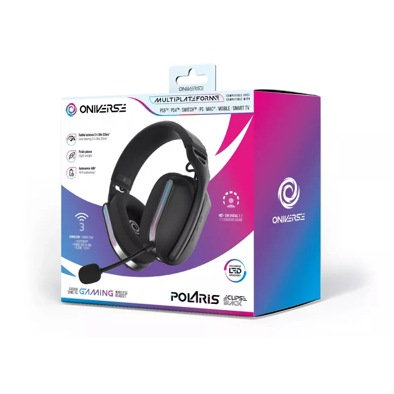 Oniverse Wireless Gaming Headset Polaris - Eclipse Schwarz (Multiplattform)
