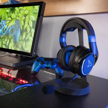 Lexip Metaltech Headset – Kabellos, niedrige Latenz, 32 h Akkulaufzeit – Kobaltblau