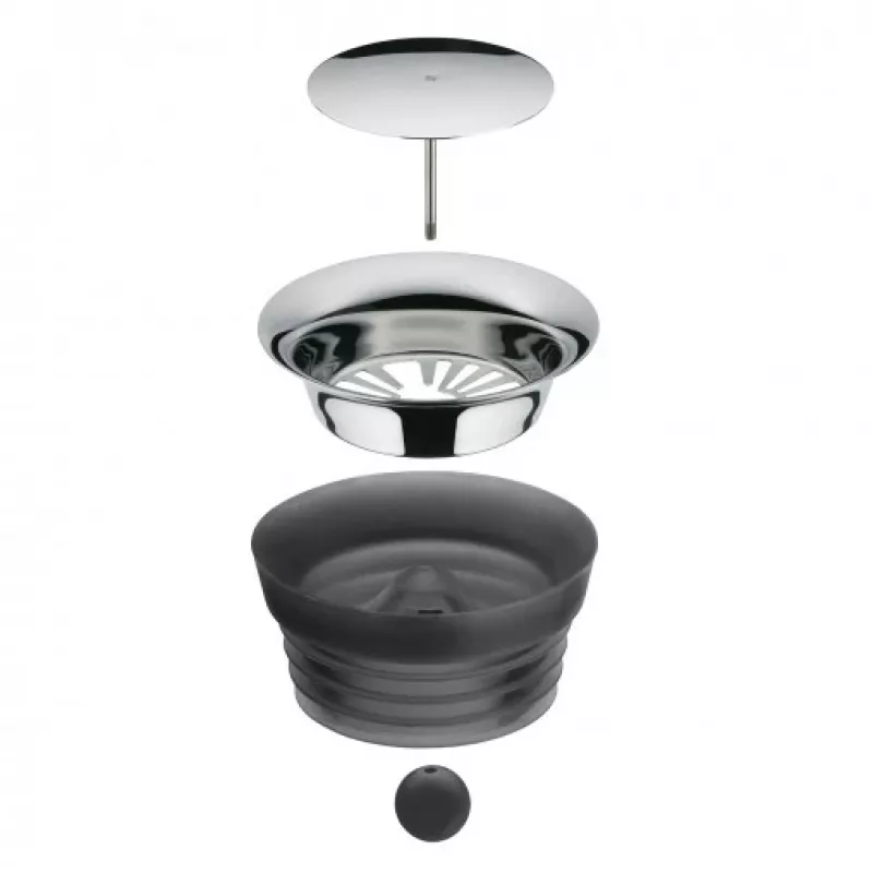WMF Basic Wasserkaraffe 1,0 gold Design, Karaffe, 1 L, Gold, Schwarz, Transparent, Glas, Rund, Köhler & Wilms