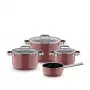 WMF Fusiontec Mineral Pro Rose Quartz 4-teiliges Kochgeschirr-Set, 05.1895.5290