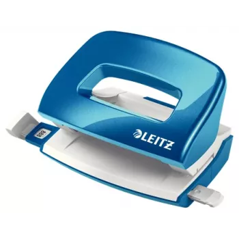 Leitz NeXXt Locher WOW Mini 2-fach / 10 Blatt, 10 Blatt, Blau, Kunststoff, 8 cm, 5,5 mm, A4