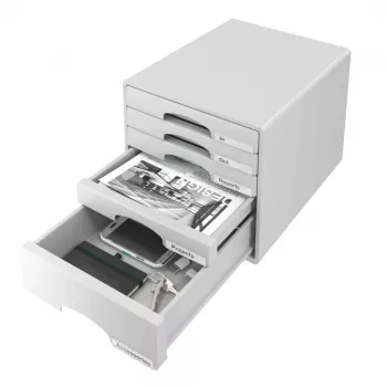 Leitz Drawer cabinet Plus 5-drawer, 5 Schubladen, Kunststoff, Grau, 287 x 363 x 270 mm