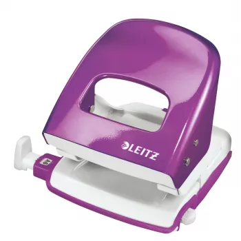 Leitz NeXXt Locher WOW 5008 Metall 2-fach / 30 Blatt, 30 Blatt, Lila, Metall, 8 cm, 5,5 mm, A5