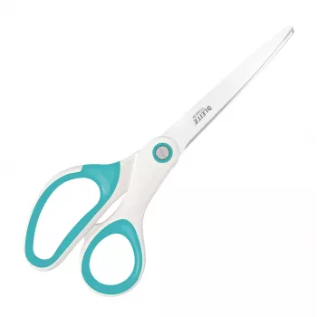 Leitz WOW Titanium Büroschere 205 mm, gerader Schnitt, Einzeln, Blau, Weiß, Edelstahl, Büroschere, Titan
