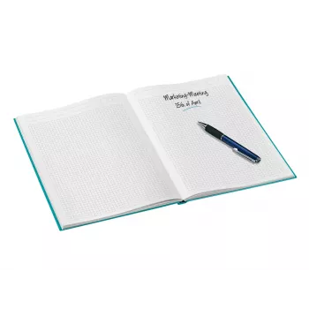 Leitz Notizbuch WOW A4 kariert mit Hardcover 90g/80 Blatt, Muster, Blau, A4, 80 Blatt, 80 g/m², kariertes Papier