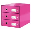 Leitz Click & Store WOW Schubladenschrank (3 Schubladen), Pink, Karton, 286 mm, 358 mm, 282 mm, 2,21 kg