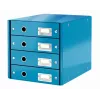 Leitz Click & Store WOW Schubladenschrank (4 Schubladen), Blau, Karton, 2,49 kg
