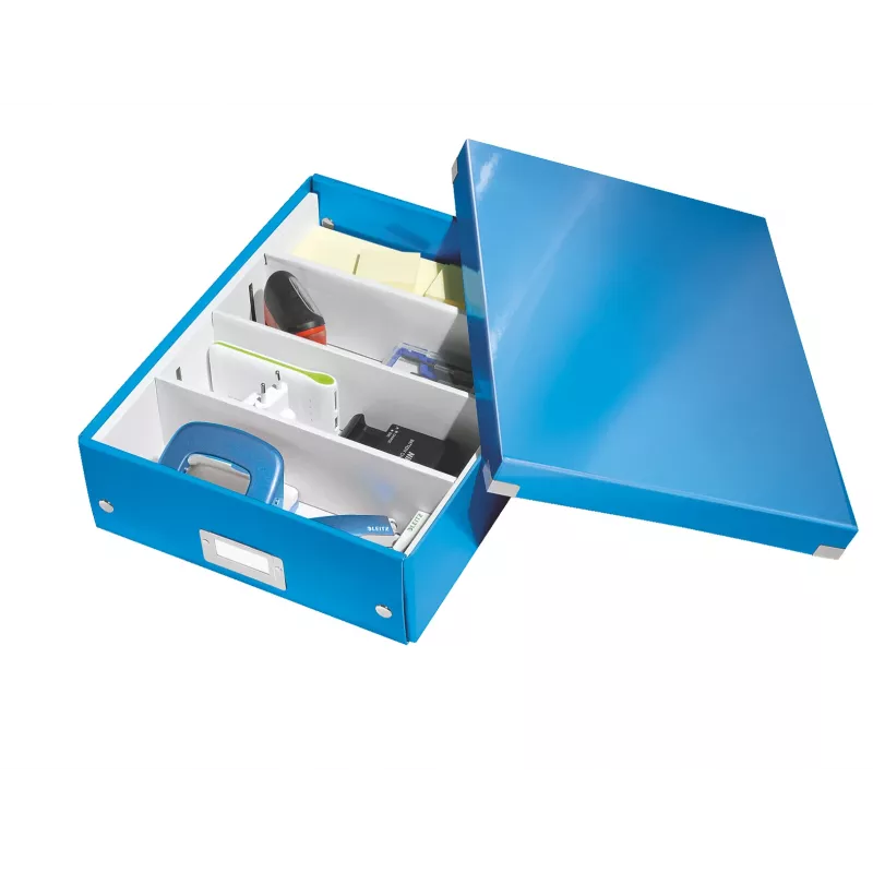 Leitz Click & Store WOW mittlere Aufbewahrungsbox, Blau, Karton, 880 g