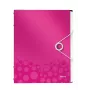 Leitz WOW PP Ringbuch mit 6 Tabs, A4, Polypropylen (PP), Metallic, Pink, 200 Blatt, 260 mm, 17 mm