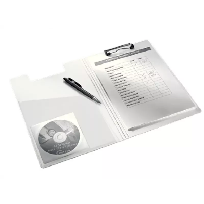 Leitz Klemmbrett mit Deckel WOW, A4, Polyfoam, Pink, 75 Blatt, 1 Tasche, 230 mm