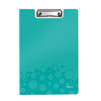Leitz Klemmbrett mit Abdeckung WOW, A4, Polyfoam, Blau, 75 Blatt, 1 Tasche, 230 mm