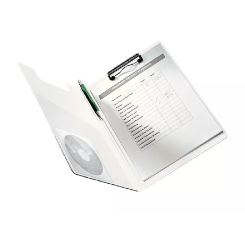 Leitz Klemmbrett mit Abdeckung WOW, A4, Polyfoam, Blau, 75 Blatt, 1 Tasche, 230 mm