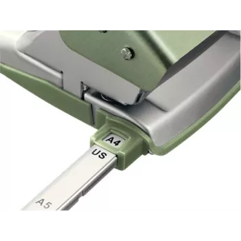 Leitz NeXXt Lochzange Style, 2-fach 30 Blatt Metall, 30 Blatt, Grün, Silber, Metall, 8 cm, A6, 107 mm
