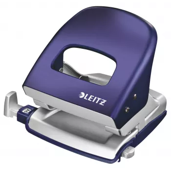 Leitz Hole Punch Style NeXXt, 2-Loch 30 Blatt Metall, 30 Blatt, Blau, 8 cm, A6, 380 g, 107 x 100 x 137 mm