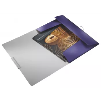 Leitz 3-Klappen-Mappe Style PP A4, A4, Polypropylen (PP), Blau, 150 Blatt, 80 g/m², Gummiband