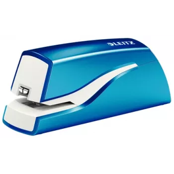 Leitz NeXXt Heftgerät batteriebetrieben WOW 5566, 10 Blatt, 1 cm, Kunststoff, Blau, Weiß, Batterie, 50 mm
