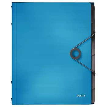 Leitz Trennbuch Solid 6 Tabs, Klappmappe, A4, Polypropylen (PP), Blau, 200 Blatt, 80 g/m²
