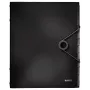 Leitz Trennbuch Solid mit 12 Tabs, Flap-Mappe, A4, Polypropylen (PP), Schwarz, 200 Blatt, 80 g/m²
