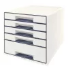 Leitz Drawer Cabinet WOW Cube 5-drawer, 5 drawer(s), Kunststoff, White, 1 Stk., 270 mm, 287 mm