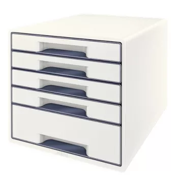 Leitz Drawer Cabinet WOW Cube 5-drawer, 5 drawer(s), Kunststoff, White, 1 Stk., 270 mm, 287 mm