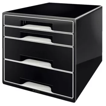 Leitz Desk Cube 4-Schubladen, 4 Schublade(n), Kunststoff, Schwarz, 1 Stk., 270 mm, 287 mm
