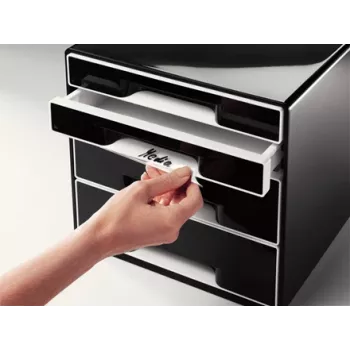 Leitz Desk Cube 4-Schubladen, 4 Schublade(n), Kunststoff, Schwarz, 1 Stk., 270 mm, 287 mm