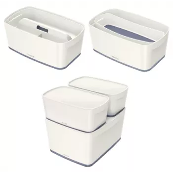 Esselte 5229-10-01 Aufbewahrungsschale Rechteckig Acrylnitril-Butadien-Styrol (ABS) Grau, Weiß