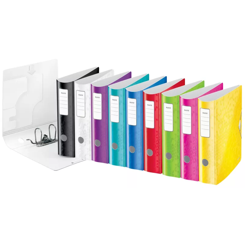 Leitz Hebelordner Active PP WOW A4/80 mm, A4, D-Ring, Aufbewahrung, Polyfoam, Schwarz, 500 Blatt