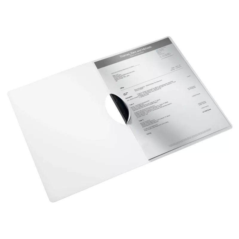 Leitz Klarsichtmappe ColorClip WOW A4 PP, Präsentationsmappe, A4, Polypropylen (PP), Weiß, 30 Blatt, 80 g/m²