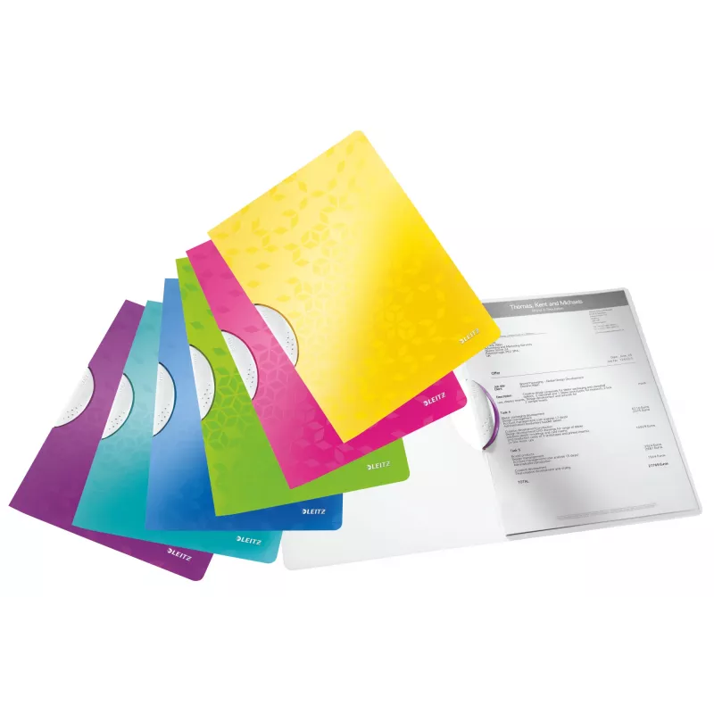 Leitz Klappmappe ColorClip WOW A4 PP, Präsentationsmappe, A4, Polypropylen (PP), Gelb, 30 Blatt, 80 g/m²