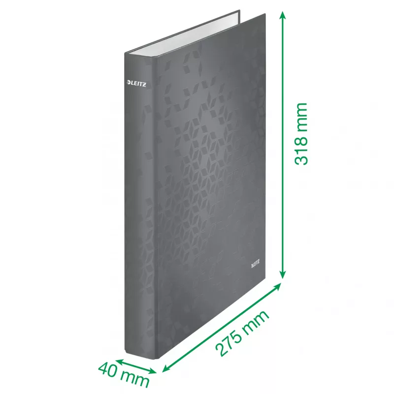 Leitz Ringbinder WOW laminiert A4+ 2DR/25mm, A4+, D-Ring, Karton, Gelb, 250 Blatt, 80 g/m²