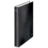 Leitz Ringbinder WOW Laminierter A4+ 2DR/25mm, A4+, D-Ring, Karton, Schwarz, 250 Blatt, 80 g/m²