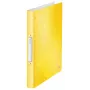 Leitz Ringbinder WOW PP A4 2RR/25mm, A4, Rundring, Polypropylen (PP), Gelb, 190 Blatt, 80 g/m²