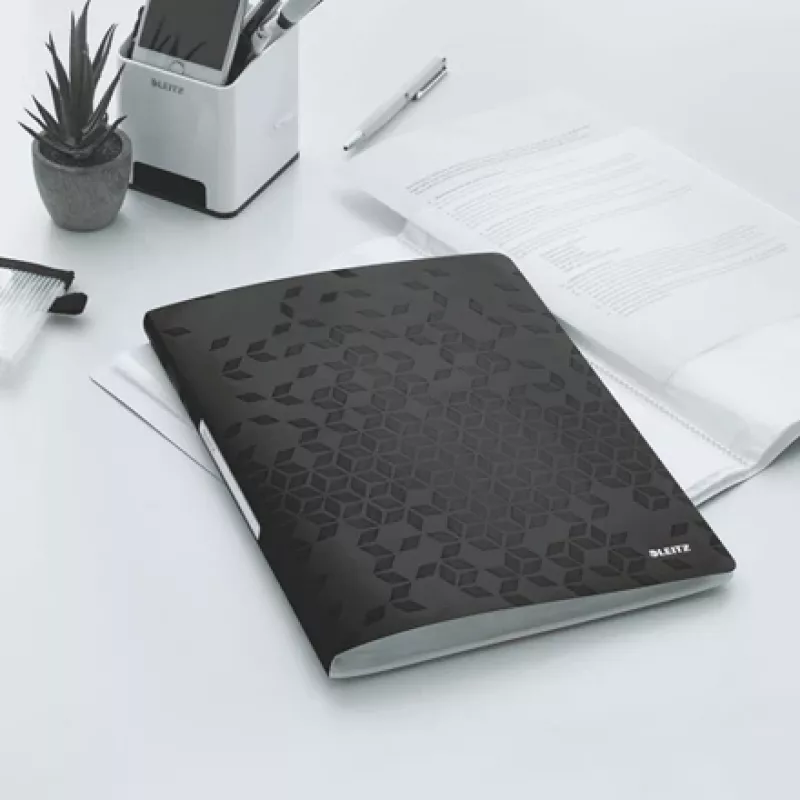 Leitz Displaybuch WOW PP 40 Hüllen, Schwarz, Polypropylen (PP), 40 Hüllen, A4, 231 mm, 16 mm