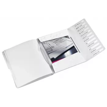 Leitz WOW PP Trennblätter-Buch, 12 Tabs, Konventioneller Aktenordner, A4, Polypropylen (PP), Weiß, Glänzend, 200 Blatt