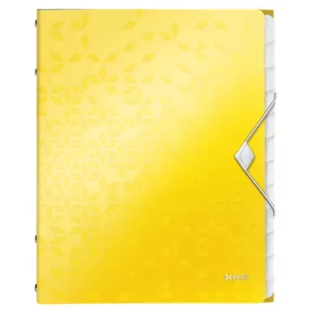 Leitz Trennblätter-Buch WOW PP 12-fach, A4, Polypropylen (PP), Gelb, 200 Blatt, 80 g/m², 265 mm