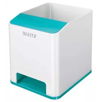 Leitz Sound Pen Holder WOW, Blau, Weiß, Polystyrol (PS), 90 mm, 101 mm, 100 mm, 140 g