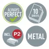 Leitz Hefter- & Locher-Set Mini WOW, 10 Blatt, Gelb, P2, Metall, Kunststoff, 3,5 cm, 100 Heftklammern