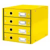 Leitz Click & Store WOW Schubladenschrank (4 Schubladen), Gelb, Karton, 286 mm, 282 mm, 2,49 kg, Deutschland