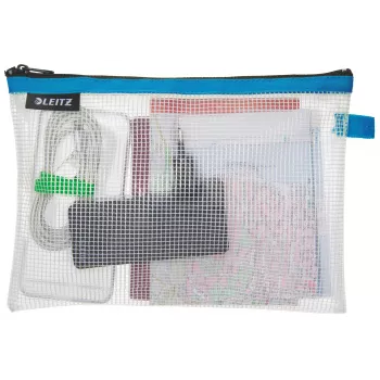 Leitz Travel Pouch wasserabweisend WOW Medium, Unisex, Zubehörtasche, Medium, Reißverschluss, Wasserabweisend, Blau