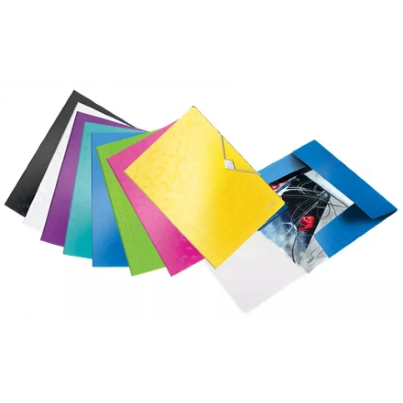 Leitz 3-Klapp-Mappe WOW PP A4, Präsentationsmappe, A4, Polypropylen (PP), Gelb, Hochformat, 150 Blatt