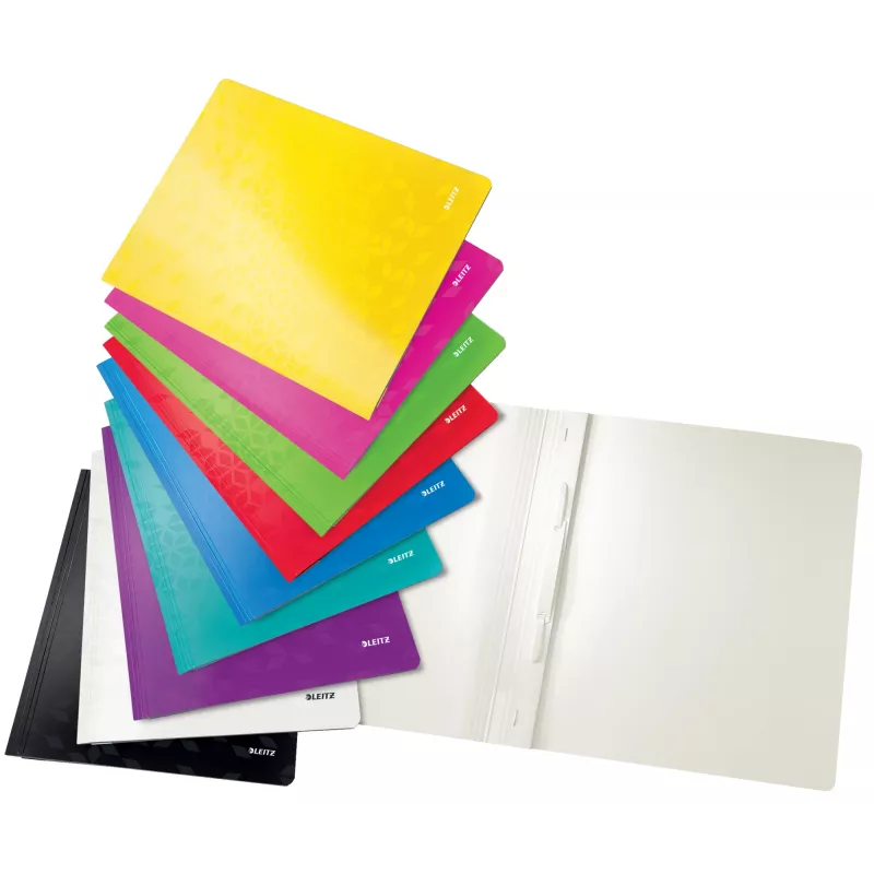 Leitz Flachmappe Karton/Pappe WOW A4, Konventionelle Mappe, A4, Karton, Grün, Hochformat, 250 Blatt