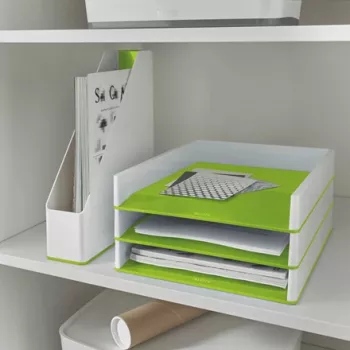 Leitz Zeitschriftensammler WOW Dual Colour, Grün, Weiß, Kunststoff, A4, 73 mm, 318 mm, 272 mm