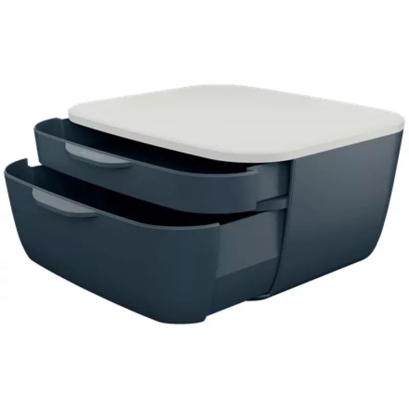 Leitz Cosy Schubladenschrank 53570089, 2 Schubladen, Grau/Hellgrau, A4