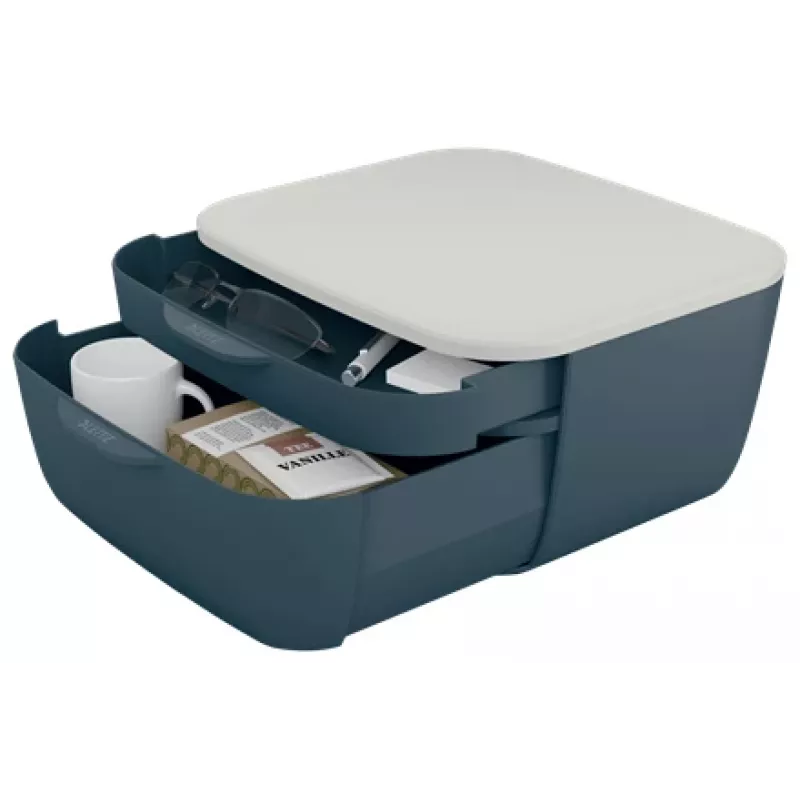 Leitz Cosy Schubladenschrank 53570089, 2 Schubladen, Grau/Hellgrau, A4