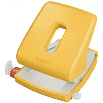 Leitz Cosy Locher 2-fach 30 Blatt, Gelb, Kunststoff, 8 cm, 5,5 mm, A4