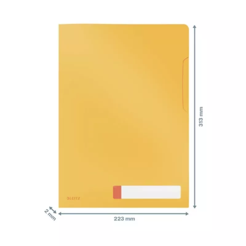 Leitz Cosy-Sichtmappe, herkömmliche Aktenmappe, A4, Polypropylen (PP), Gelb, Matt, Hochformat