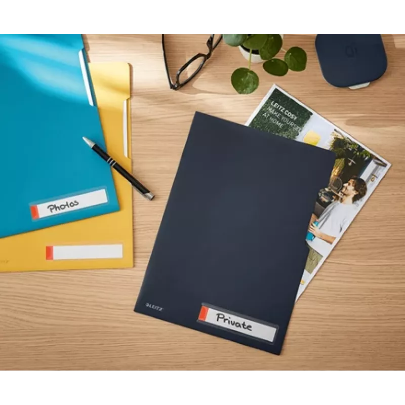 Leitz Cosy Privacy Folder, herkömmliche Aktenmappe, A4, Polypropylen (PP), Schwarz, Matt, Hochformat